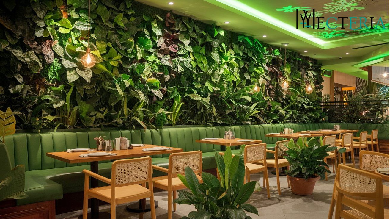 Restaurant Interior Design | Gree­n-Themed Spaces